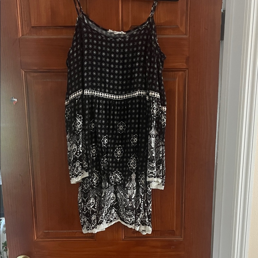 Black and White Patterned Dress